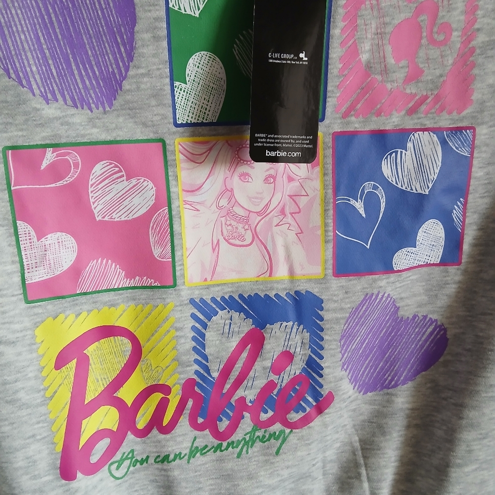 NWT Barbie Sweatshirt Gray Size Small - Picture 8 of 11
